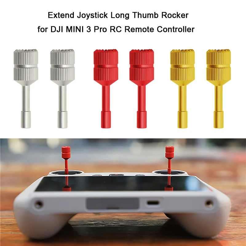 Extend Thumb Rocker Increase 8mm More Precise Control Joysticks Long Stick Rod for DJI MINI 3 Pro RC Remote Controller