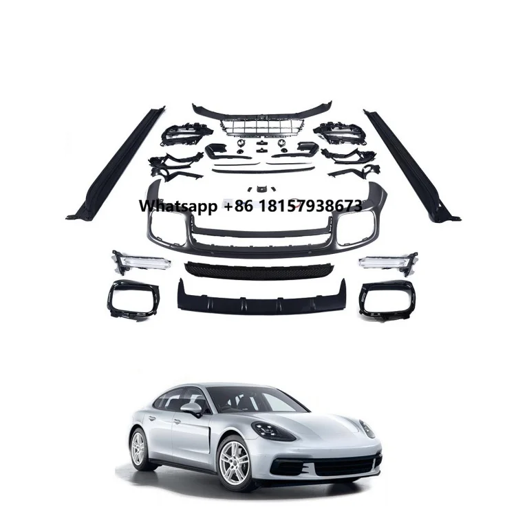 

Car Accessories Front Bumper Assembly DRL Rear Lip Side Skirt Paramera 971.2 GTS SD Style Body Kit for Porsche 2021-2023