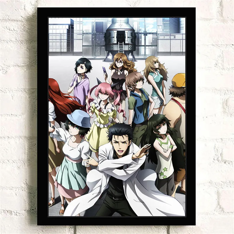 Japan Popular Sci-Fi Anime STEINS; GATE Poster Kids for Room Living Modern Kawaii Canvas Painting Wall Art Home Decor Picture