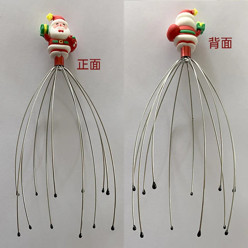 산타 클로스 소울 추출기, 12 발 머리 마사지, 문어 긁기 두피, 편안한 긁기, 머리 가려움증 인공물