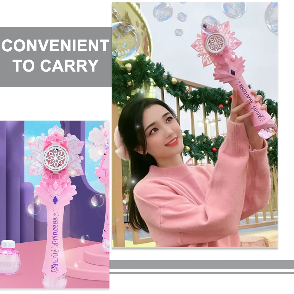 

s Machine Pink 2 Bottles Bubbles Lovely Style Cartoon H held Outdoor Party Fun Interactive Toy