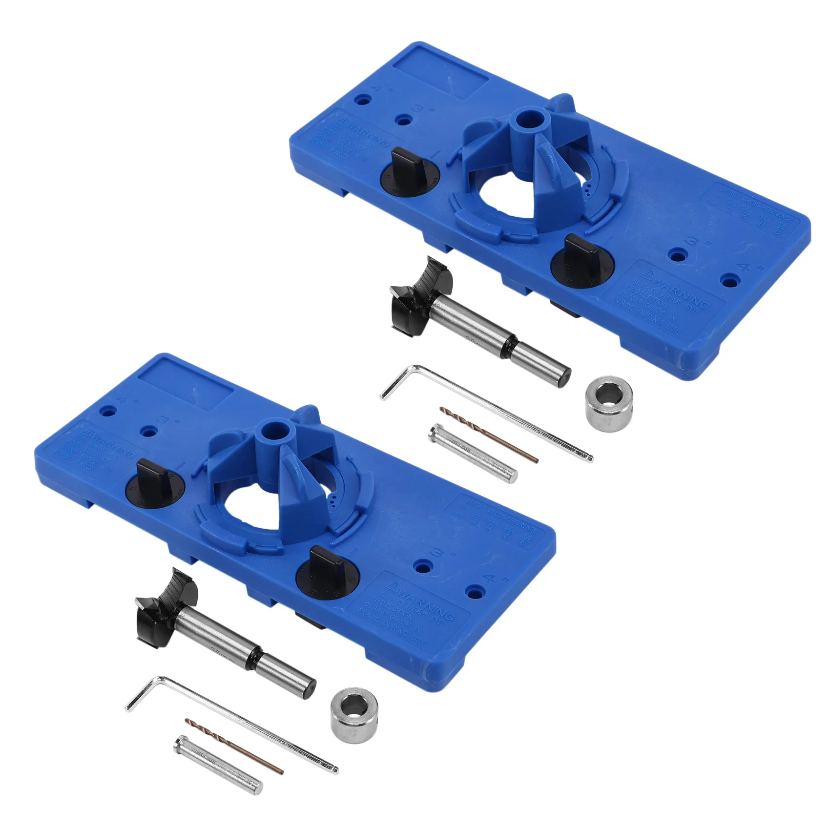 AB45 2X 35Mm Concealed Hinge Drilling Jigs Hinge Hole Saw Jig Drilling Guide Locator Hole Opener Door Cabinets DIY Tool Set