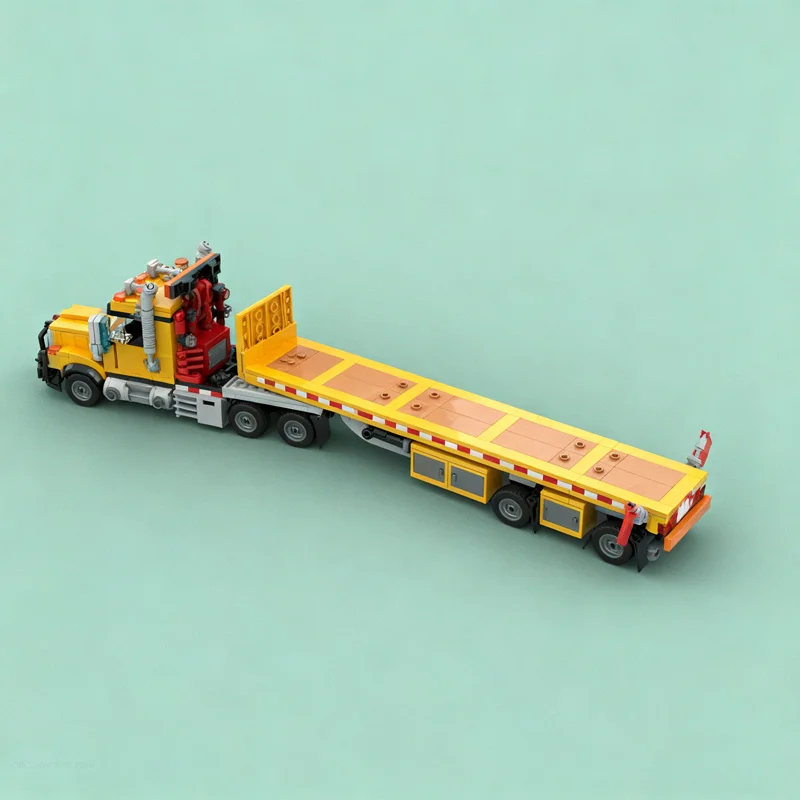 804 pçs moc caminhão de construção americano modelo de cama plana blocos de construção presentes de natal diy ideia criativa educação tijolo brinquedos crianças