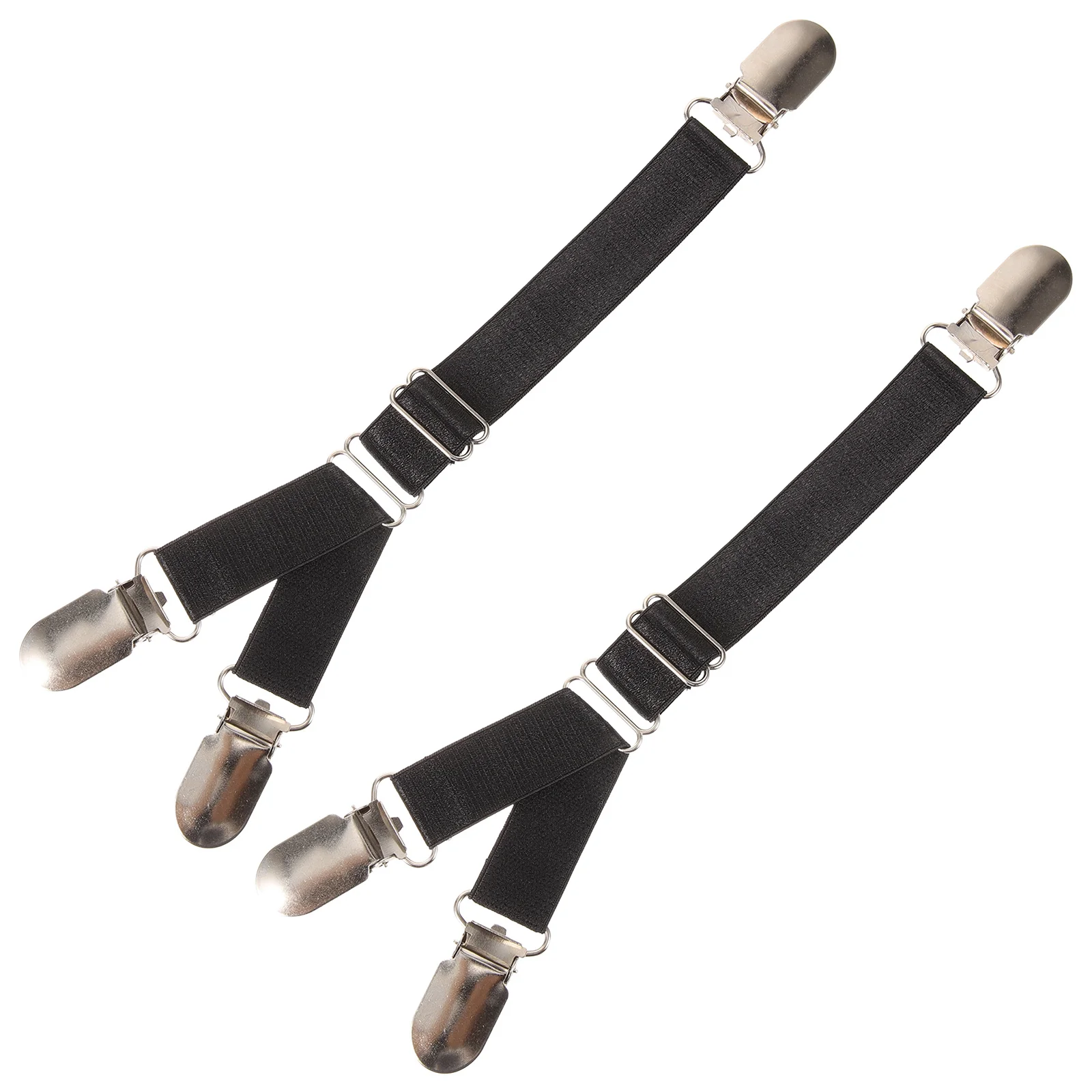 

2Pcs Adjustable Shirt Stay Non-Slip Sock Clamp Lightweight Compact Design Men Women Garter Strap Fixed Keeper for Daily Use Easy