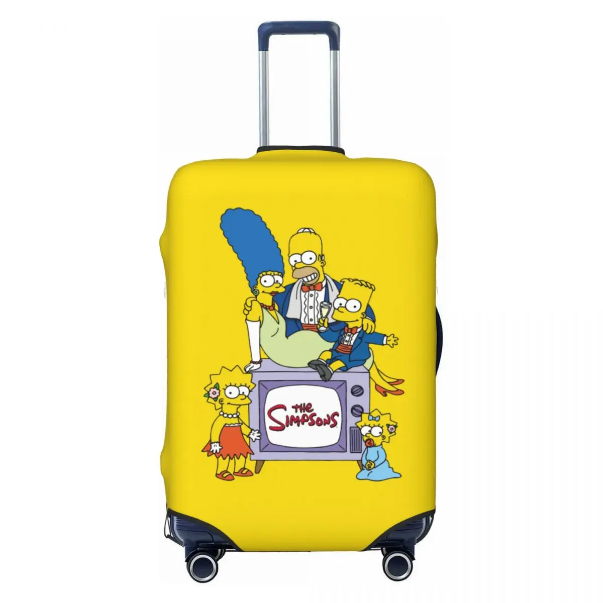 

Custom Simpsons TV Show Luggage Cover Elastic Travel Suitcase Protective Covers Suit For 18-32 inch