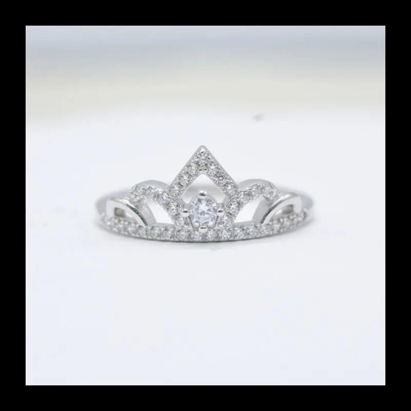 حار بيع S925 الفضة الاسترليني تنوعا قسط تصميم تحسس الأزياء الشعبية تاج الدائري النساء