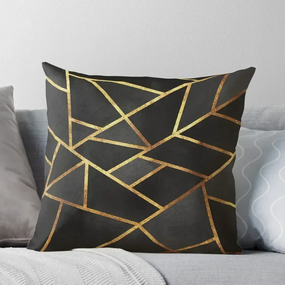 Black Gold Stone Geometric Throw Pillow Decorative Sofa Cushions christmas decorations 2025 pillow pillowcase pillow