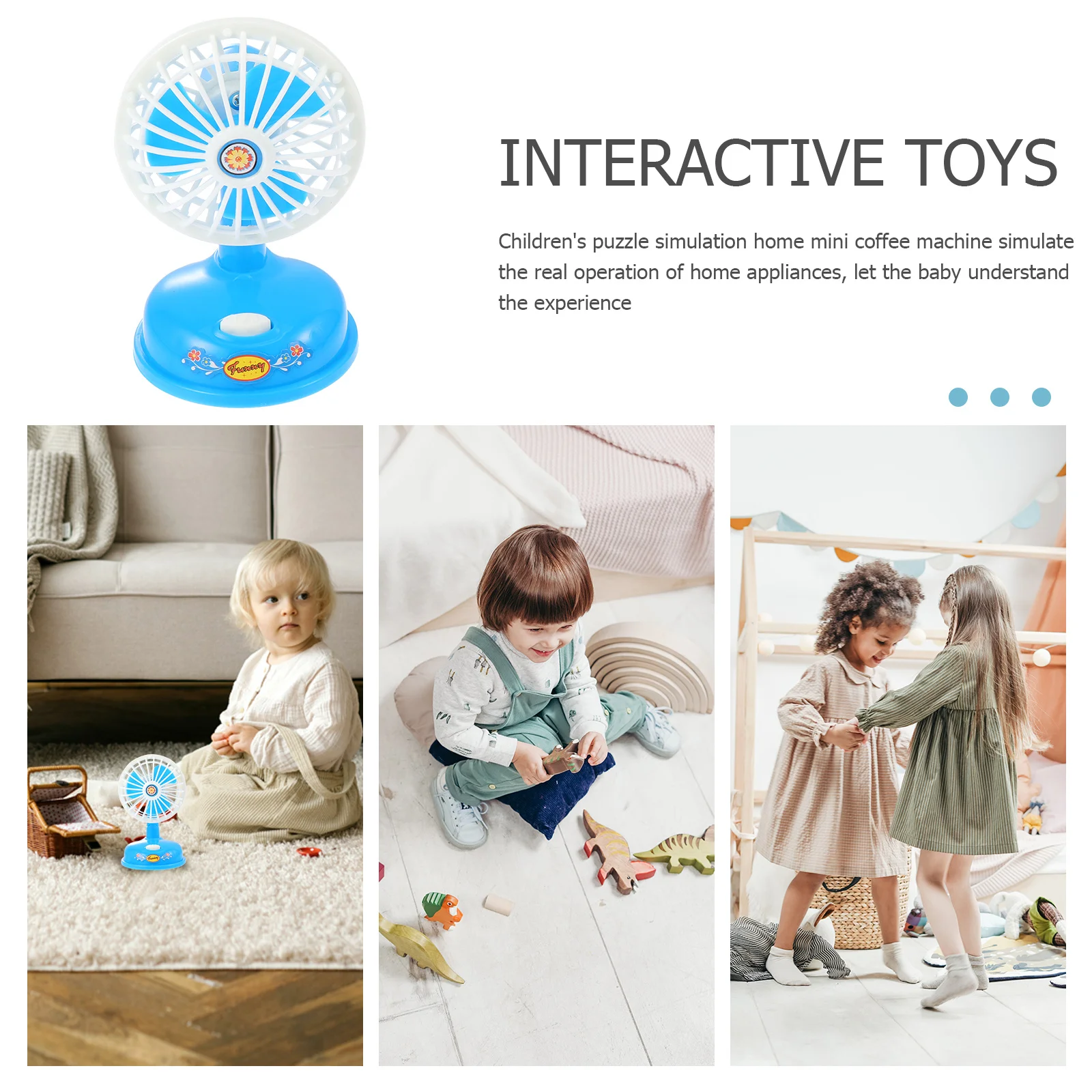 

1Pcs Simulated Electric Fan Kids Creative Home Appliance Durable Safe Plaything Random Color Simulated Electric Fan
