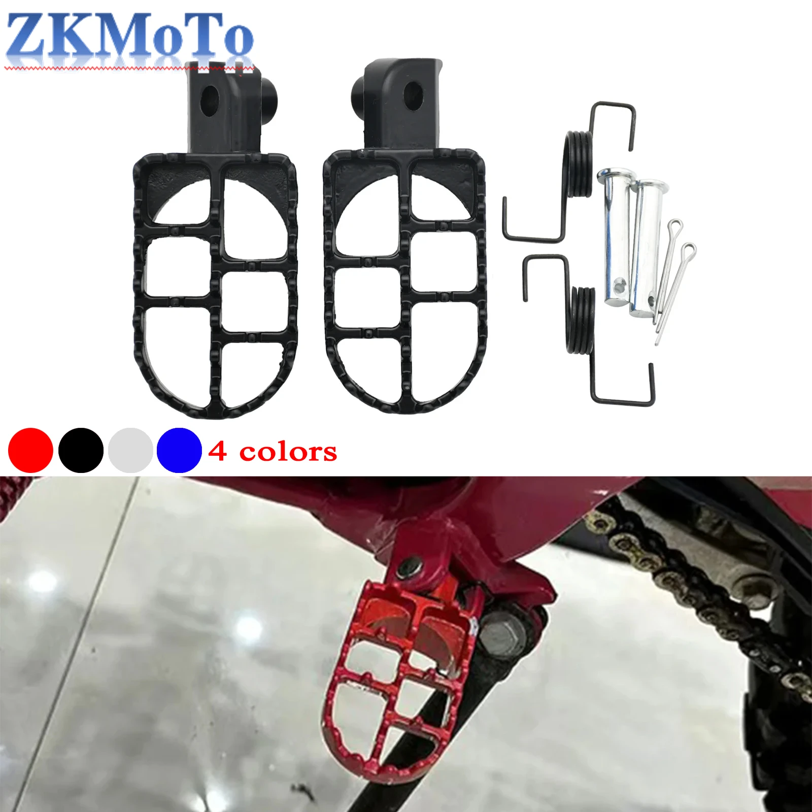 Motorcycle Foot Pegs Rests Footpegs For Yamaha PW50 PW80 TW200 ​For Honda XR50R CRF50 CRF70 CRF80 CRF100F Dirt Bike Accessory