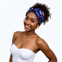 4 Pcs Wide Headbands for Women Non Slip Knotted Headhand Bandana Star Moon Head Bands Hair Wrap Yoga Workout Hair Accessories - Image 8