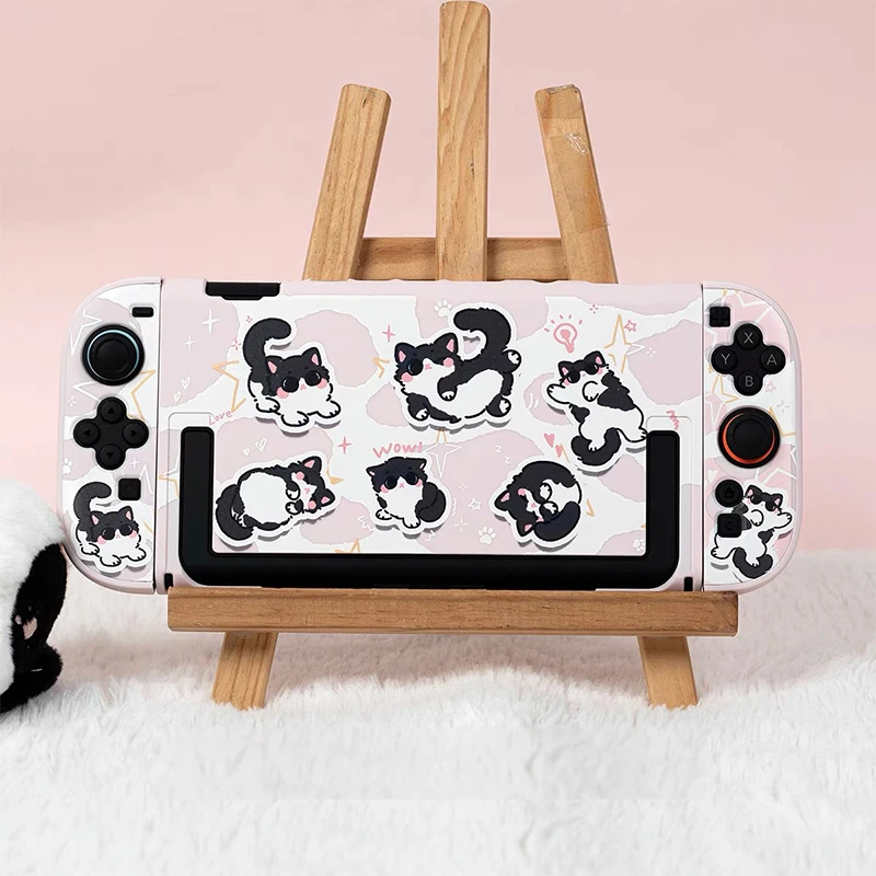 

Kawaii Case For Nintendo Switch 2 Shell Dockable Hard Case Protective Housing Cover Skin Pink Cat NS Switch 2 Game Accessories
