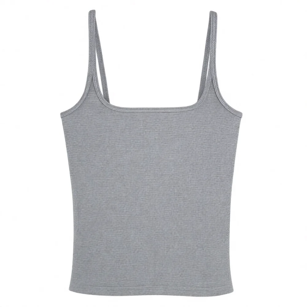 For Pameiqianyi Women Ribbed Tank Tops Padded Summer Vest Camisole Soft Cotton Undershirts Female Casual Sleeveless Backless Top