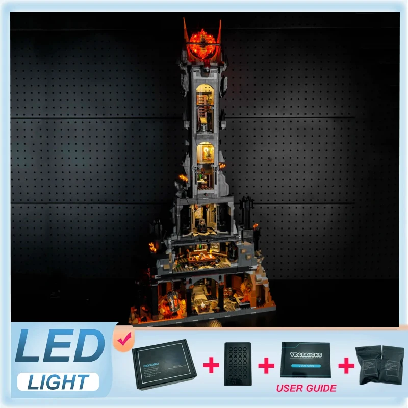 

Комплект светодиодных фонарей для 10333 Black Tower Dark Model Building Block Lights (БЕЗ блоков только светодиодный светильник) Набор кирпичей для подарков для детей