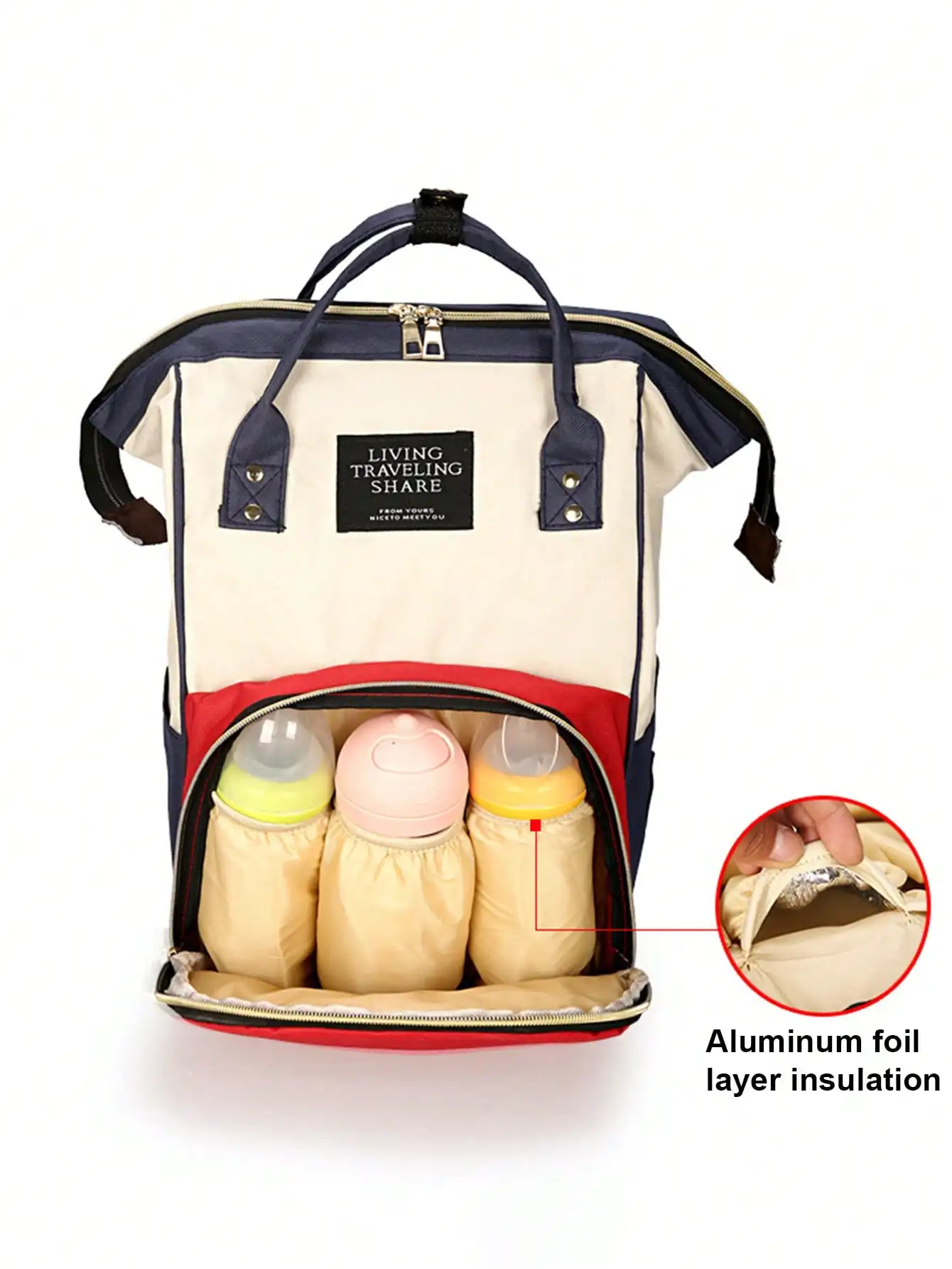 Mommy bag, portable oxford cloth bag, large capacity multifunctional backpack, diaper bag, travel backpack diaper storage bag