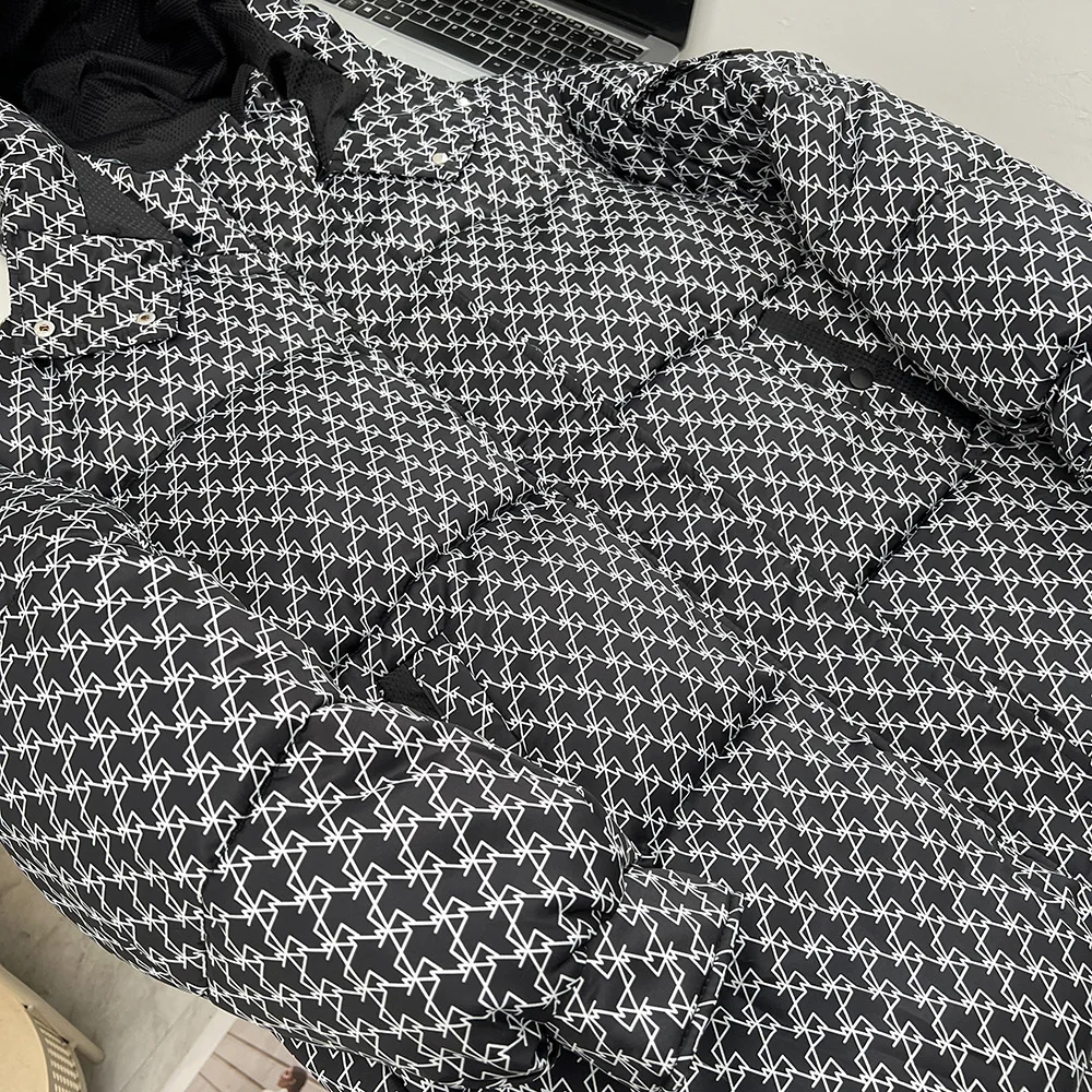 XXXXXL Mode Plus Size vrouwen Parka Winter Houndstooth Capuchon Gewatteerde Jas Losse Casual En Warme Jas 8388