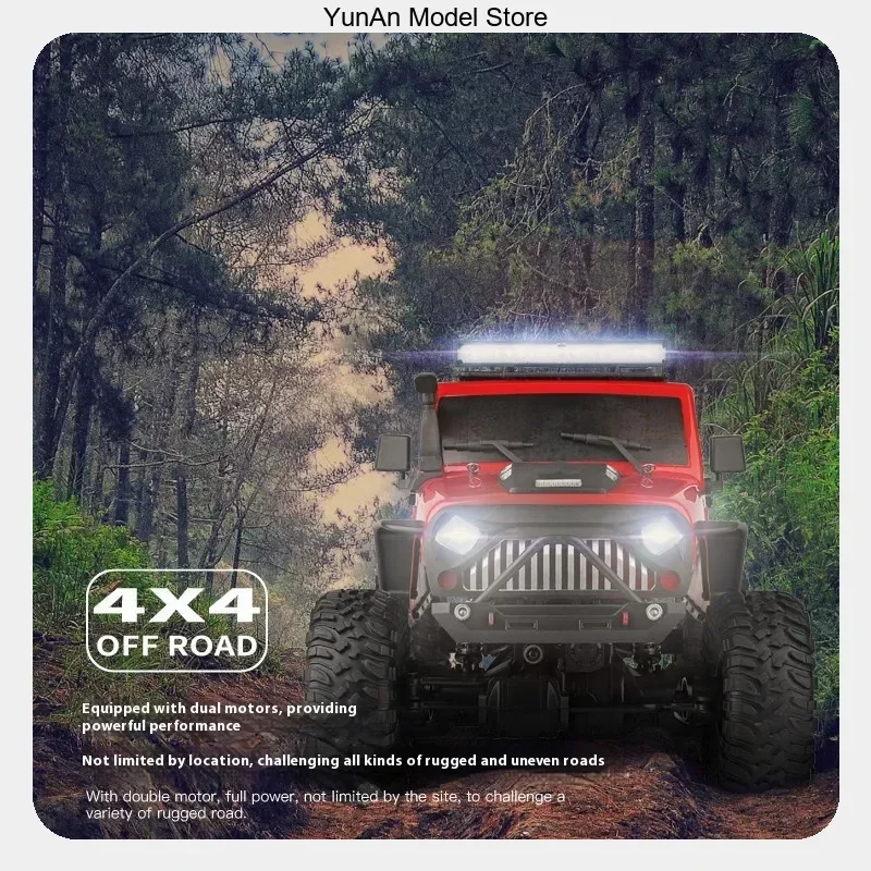 WLtoys 104311 1/10 Scale 4WD RC Rock Crawler Jeep with Dual Solid Axle Suspension 2.4GHz Brushed RTR
