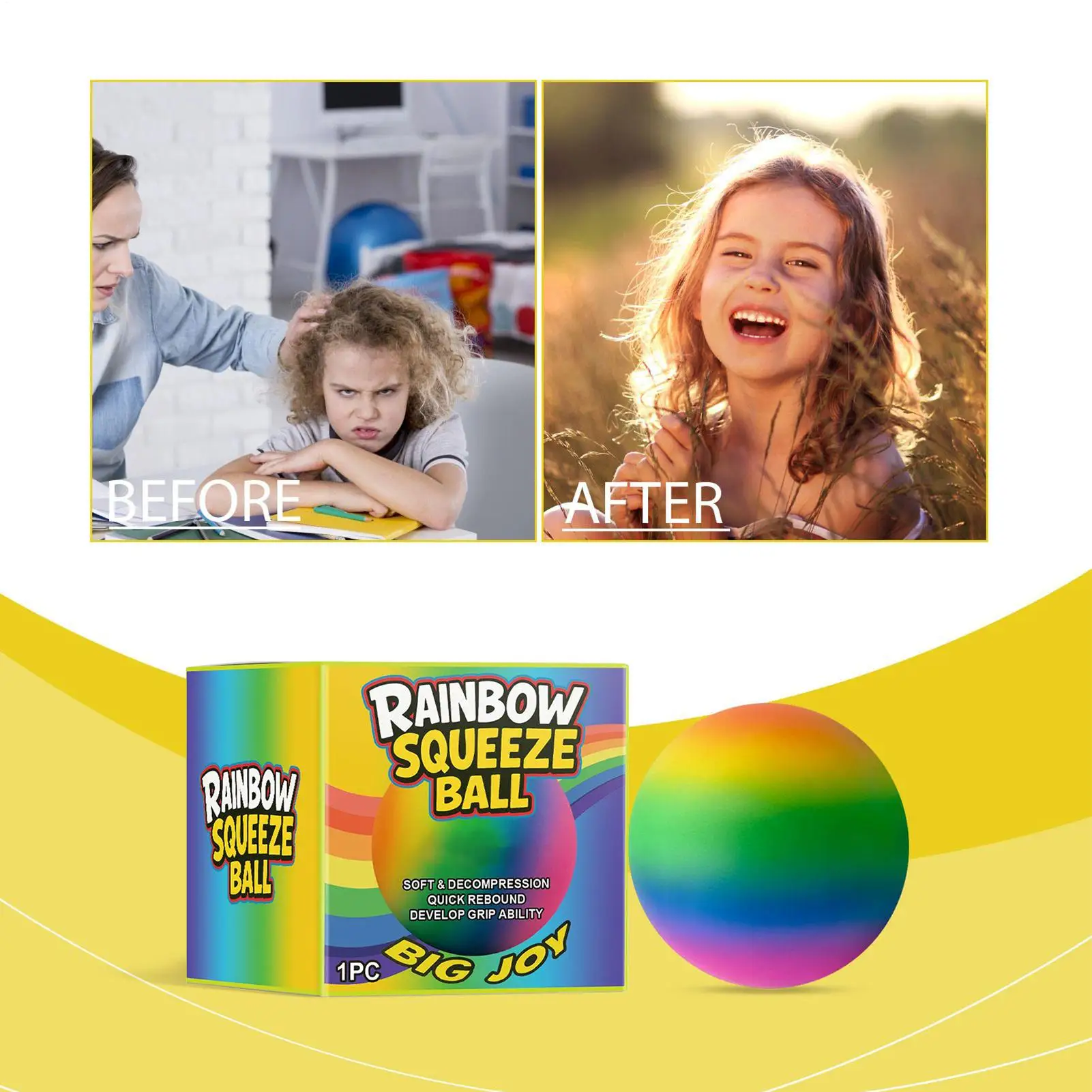 Squeeze Balls Squeeze Fidget Balls Bunte lustige Requisiten Kneifen Beruhigendes Werkzeug für Fingerübungen Jungen Mädchen Kinder Erwachsene Reisen