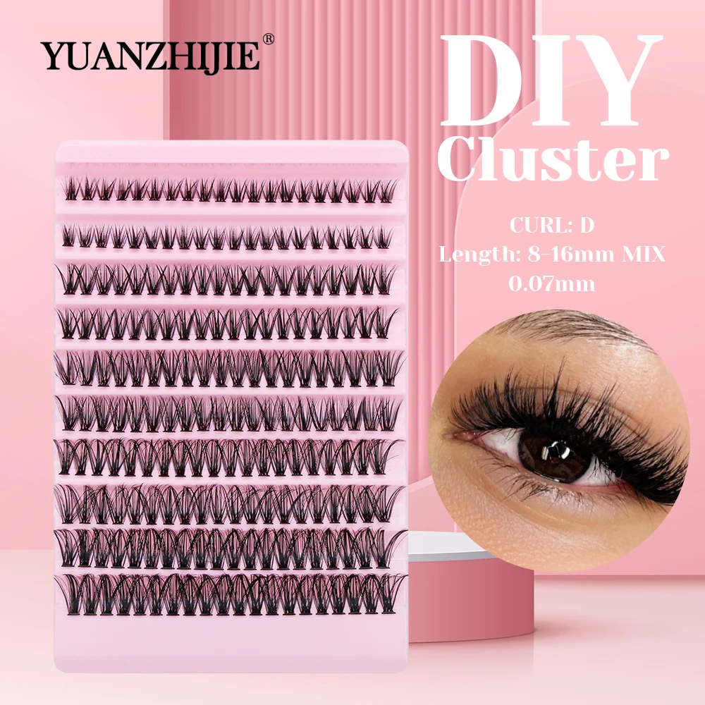 

YUANZHIJIE 0.07mm Thick DIY Eyelash Extensions D Curl Easy to Use Resuable Durable Pestañas Postizas Suitable for Everyday Wear