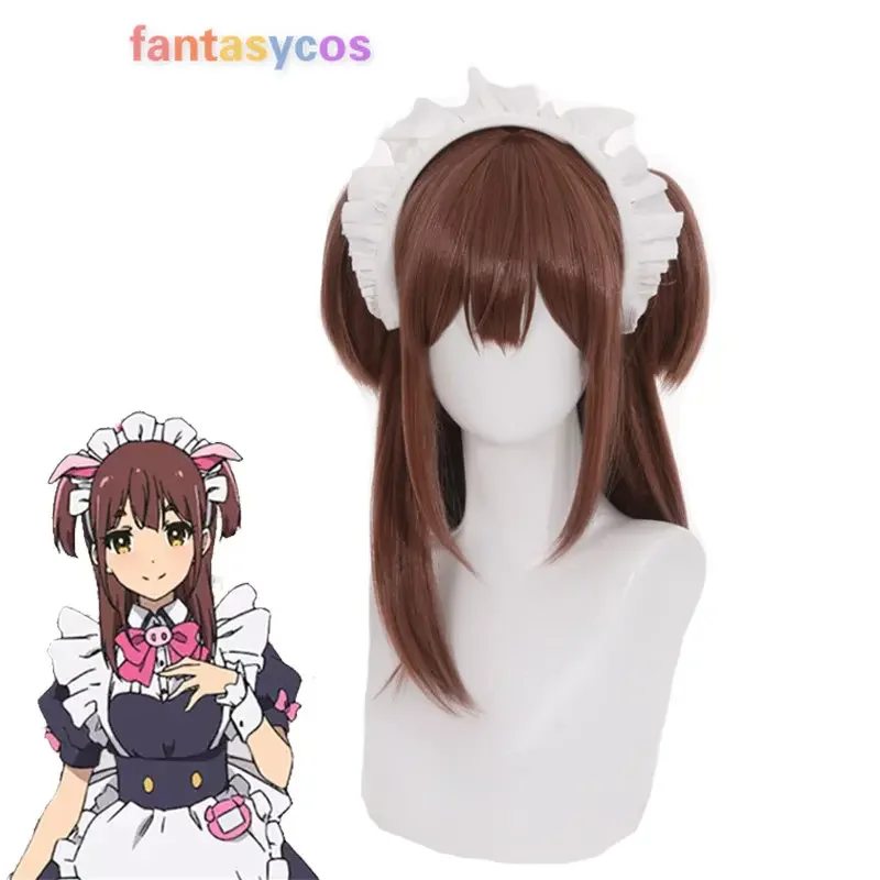 Anime Akiba Maid War Nagomi Wahira Cosplay Wig Ranko Mannen Hair Heat-resistant Fiber Wigs for Halloween Costume + Free Wig Cap