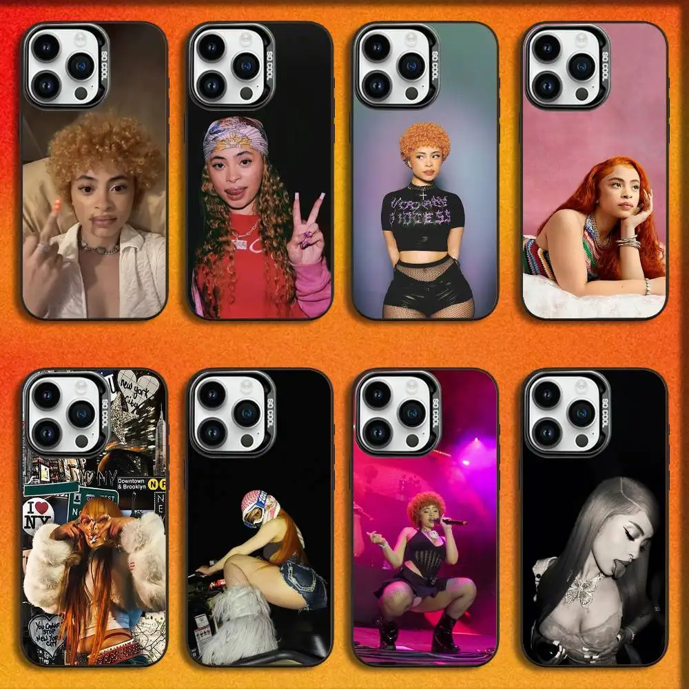 

Rapper I-Ice Spice Phone Case For iPhone 16,15,14,13,12,11,Mini,Pro,E,MAX Black Candy Matte Shockproof Cover