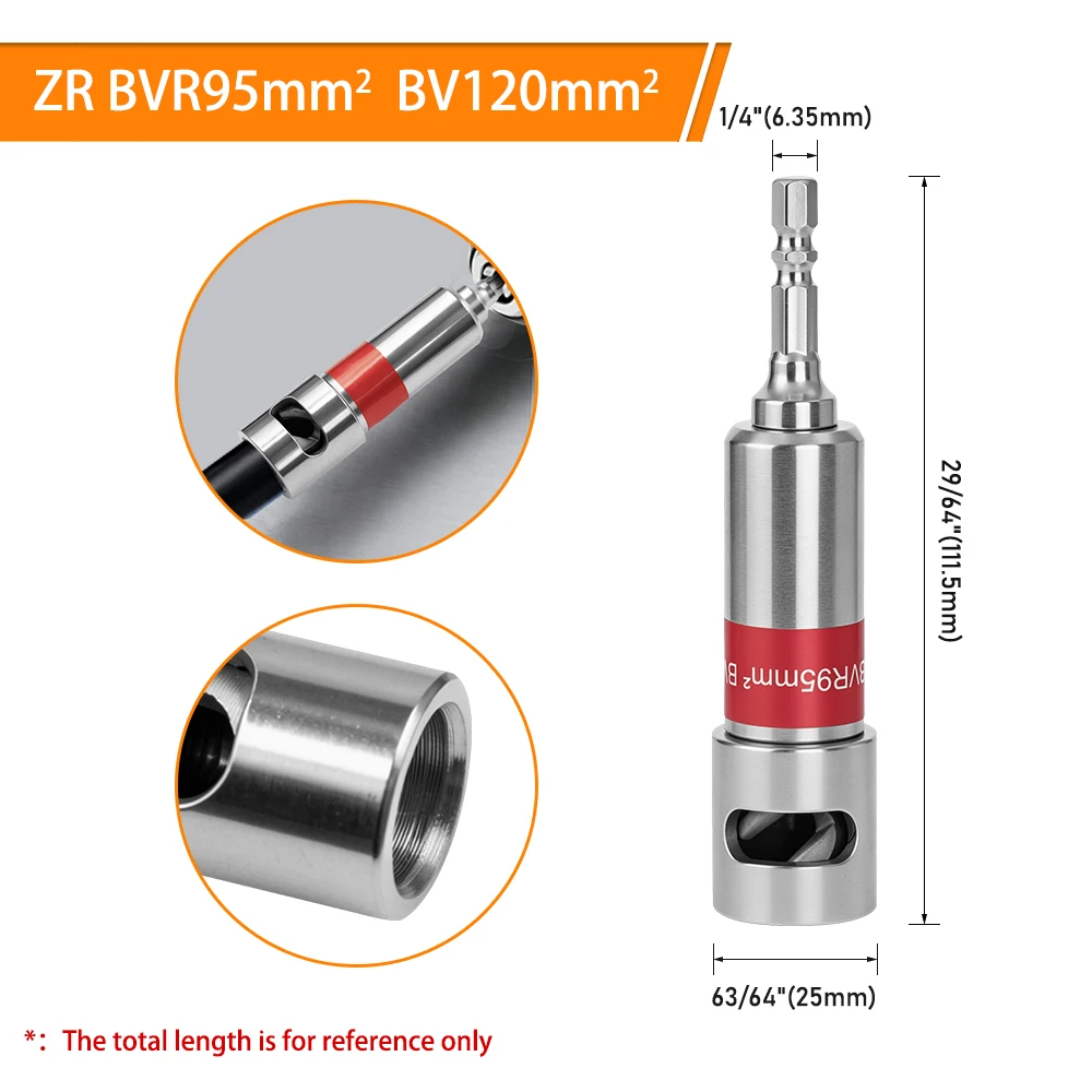 1 Stück Universeller Sechskant-Kabelabisolierer 16-120mm² Schnelles Abisolierwerkzeug für Altkabel-Recycling – Detail 12