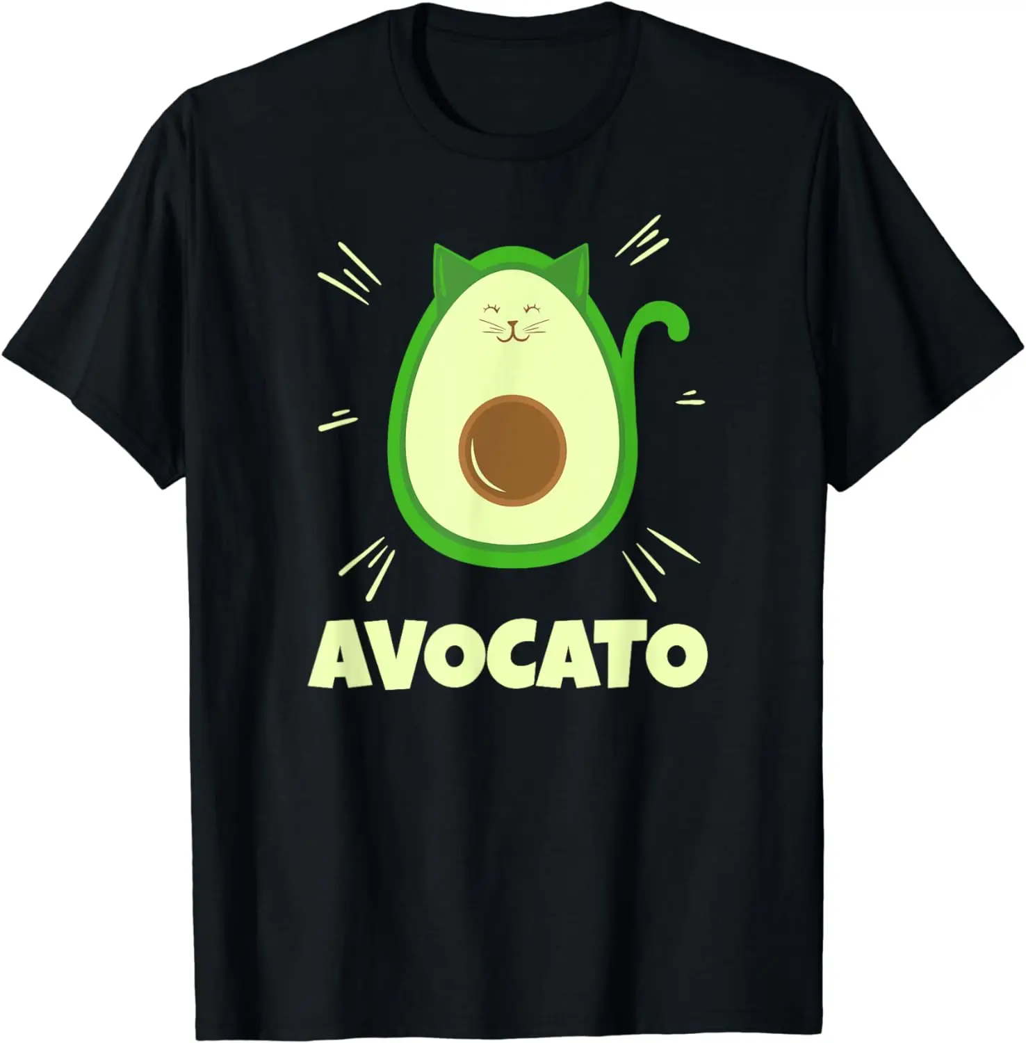 Avocato Funny Avocado Lover Cat Graphic T-Shirt