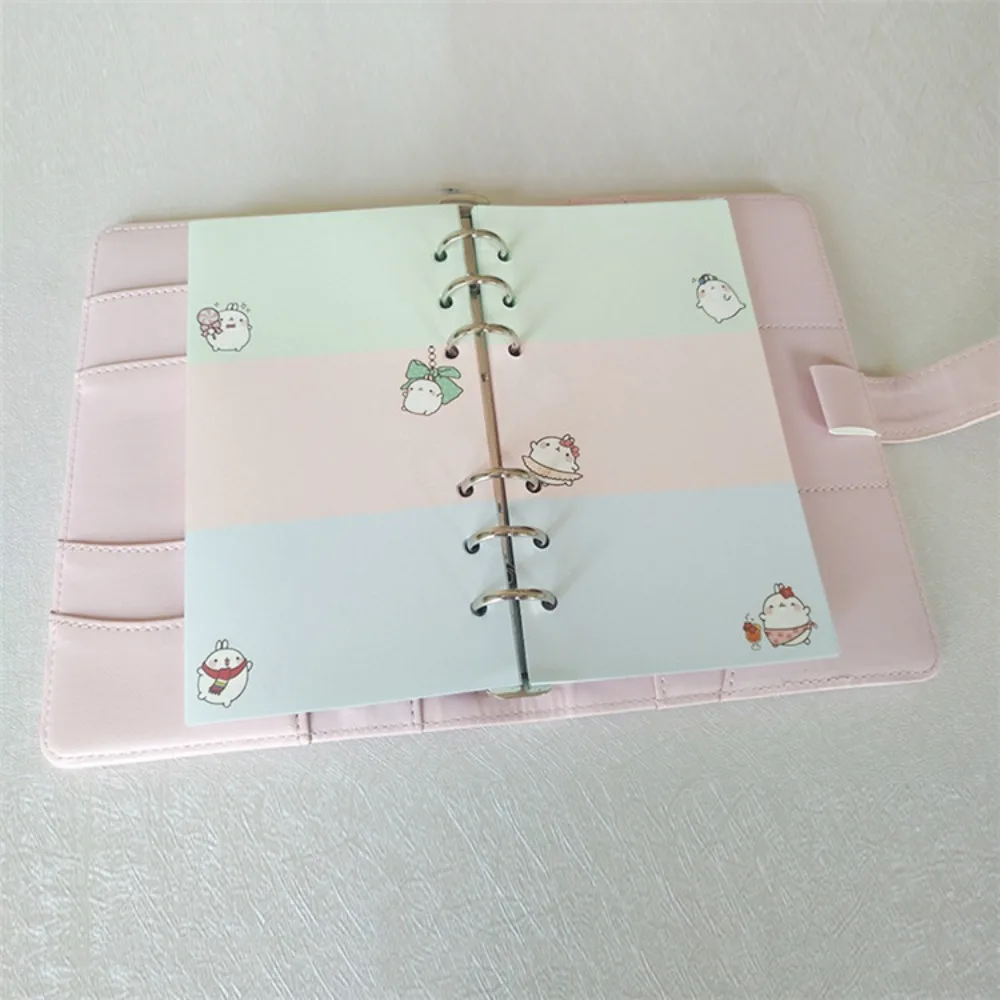 6-луночная бумага A5 A6 A7, сменная бумага с вкладышами, 40 листов, цветочная внутренняя заправка, спиральная бумага для переплета, разделительная бумага для блокнота