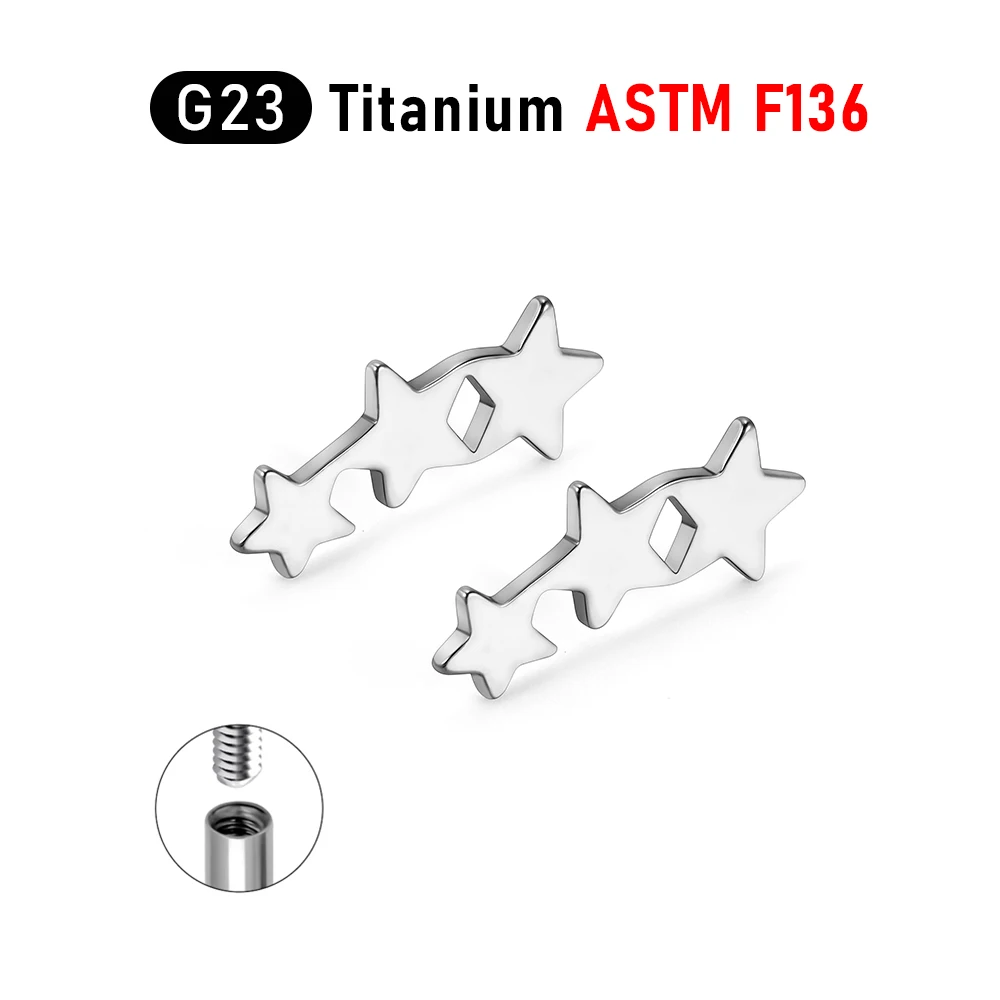 女性のためのスタイリッシュなスタースタッズイヤリング、絶妙なステートメント、多用途のクライミングイヤリング、女性のファッションジュエリー