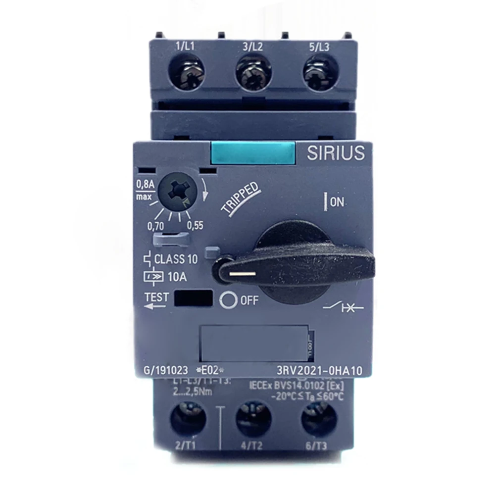 Nieuwe Voor Siemens 3RV2021-0HA10 0.55-0.8A 690V Circuit Breaker Geleiderail Installatie Beschermende Geschakelde Circuit Breaker Module