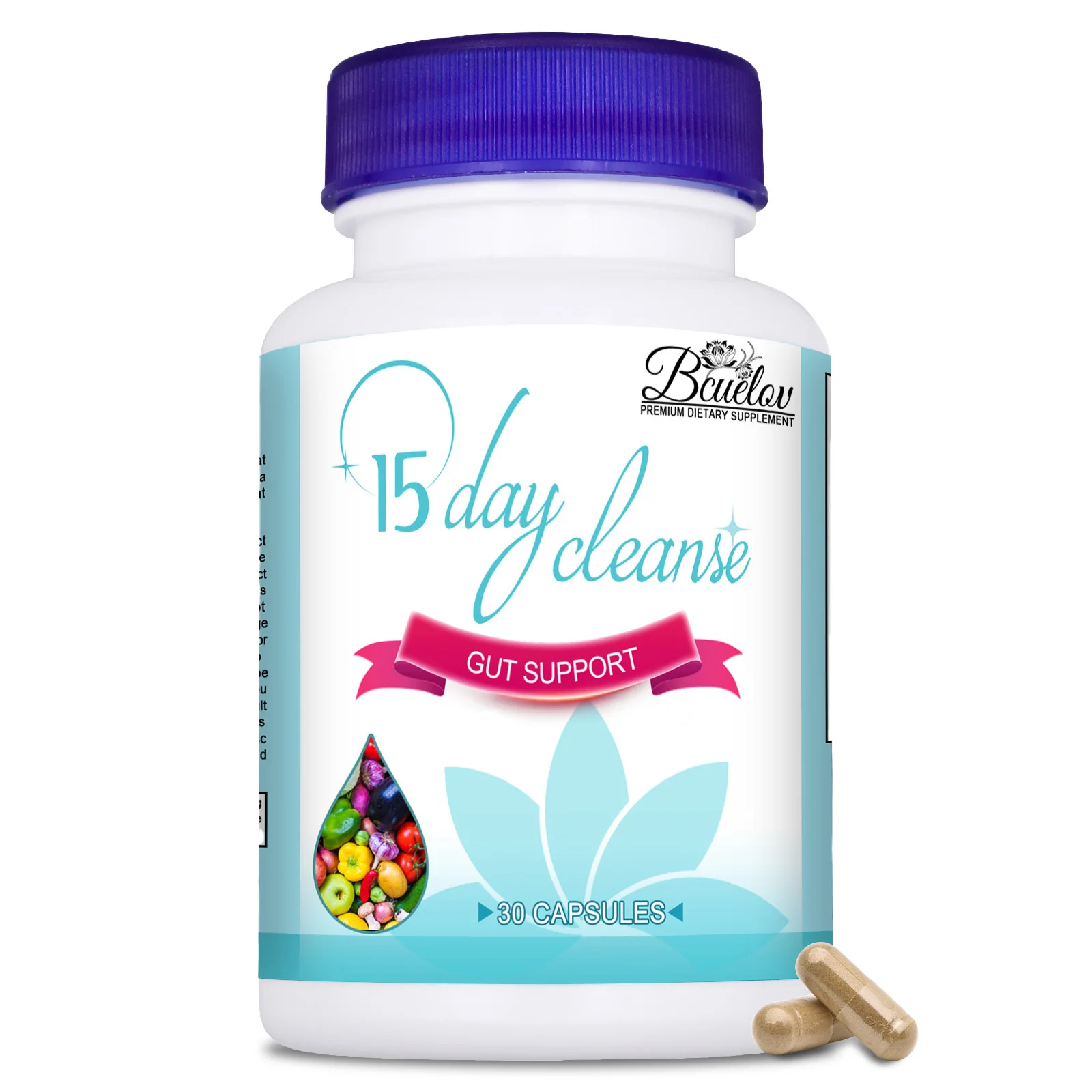 15 Day Cleanse - 15 Day Colon Cleanse and Bowel Cleanse for Women and Men, Psyllium Husk Capsules