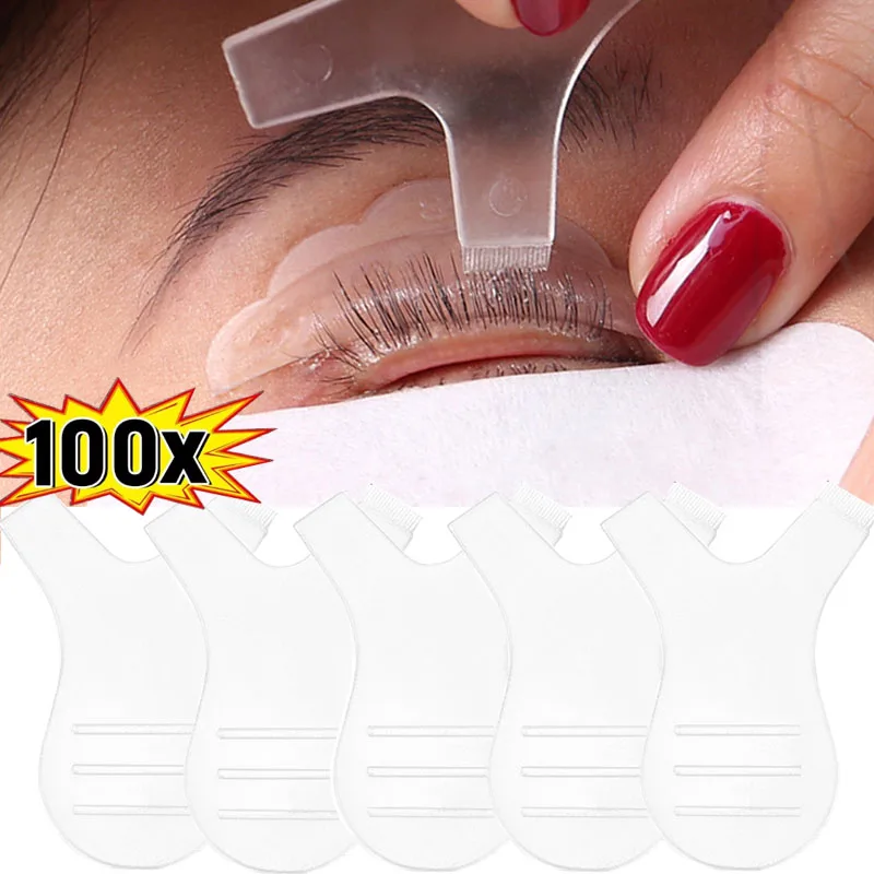 Brosses de levage de cils réutilisables en forme de Y, cils en plastique, bigoudi, peigne propre, extension de cils, outils de permanente, 100 pièces