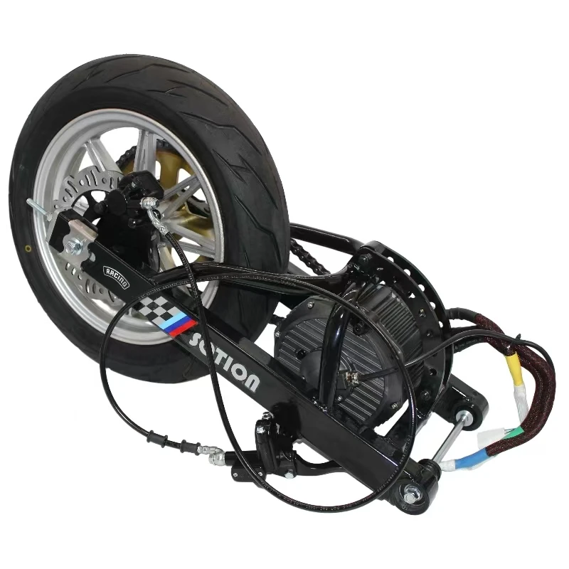 Aluminum Wheel Chain Street Version Kits 13KW Motor Swing Arm