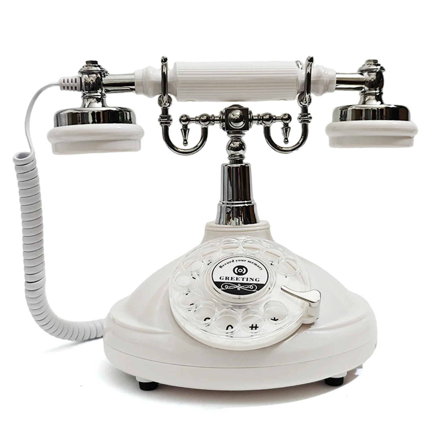 Spraakgastenboek Telefoon Bruiloft Telefoon Capaciteit Vintage Draaischakel Telefoon Aangepaste Bericht voor Bruiloft Verjaardagsfeest