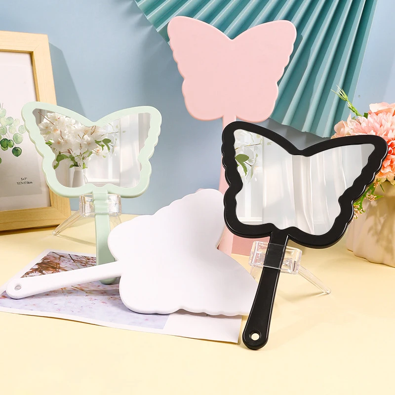 Butterfly Shaped Makeup Mirror Portable Handheld Mirror SPA Salon Hangable Cosmetic Mirrors Women Makeup Accessories
