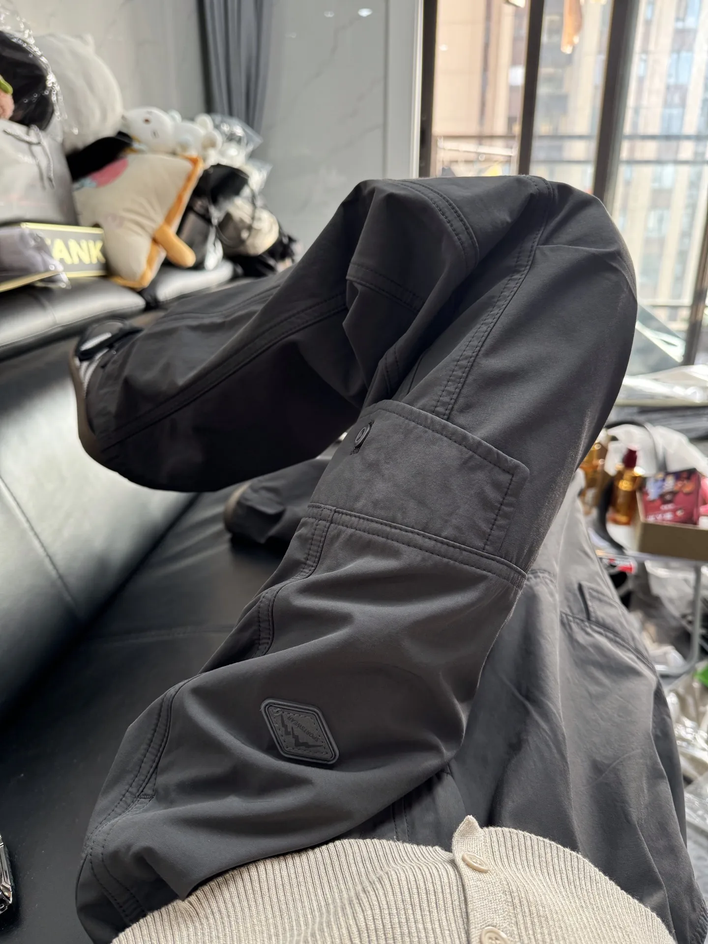 

Bla Work Trousers Men's Autumn Winter American Functional Straight Leggings High Street Vibe Pants with Large kets