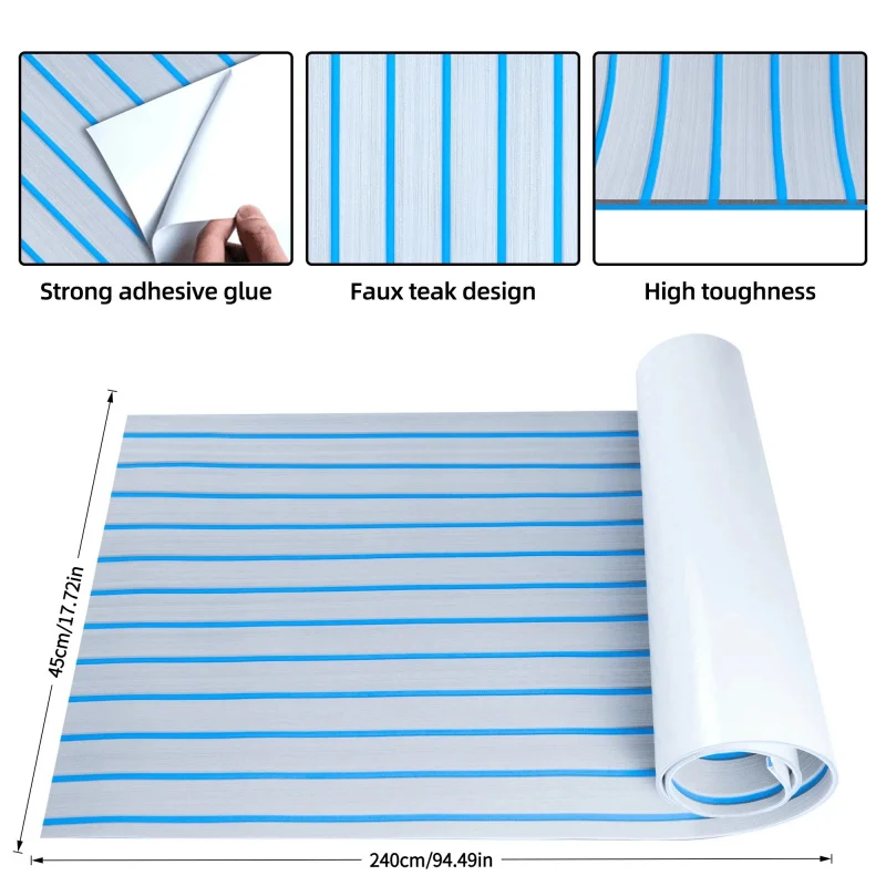 Hongyun Blueprint source factory of marine parts Non-Slip EVA Yacht Boat Flooring 240cmx45cmx6mm(94.5''x17.72'' x0.24'')
