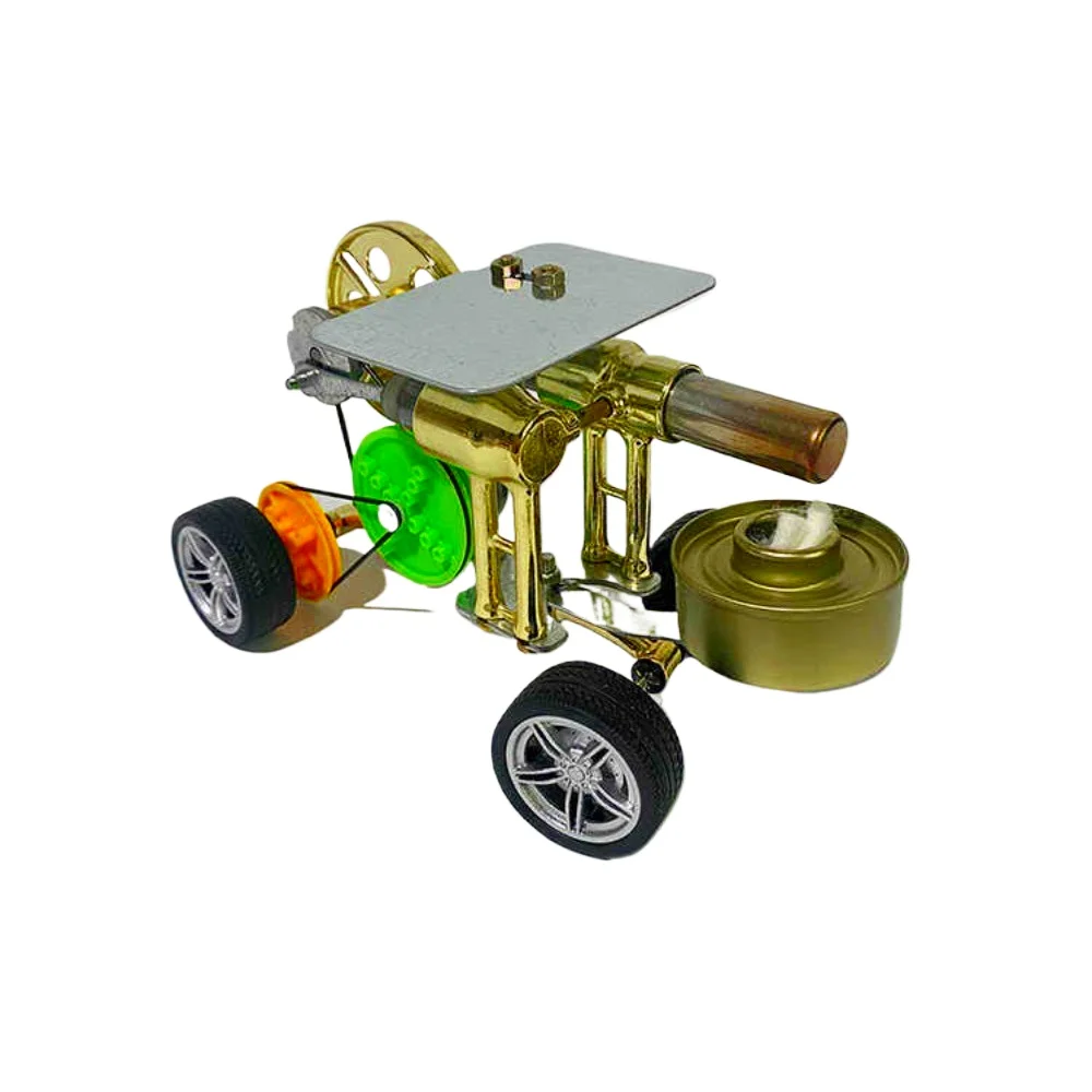 Stirling Engine Car Model Self propelled Toy Car with External Combustion Engine Physics Experiment Demonstration Teaching Aid