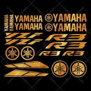 Helles Gold für Yamaha Sticker Logo Decal MT07 MT09 YZF R1 R3 R6 R7 XMAX TMAX NMAX 6 Hauptverkaufskrypton Yamaha Careering - №6