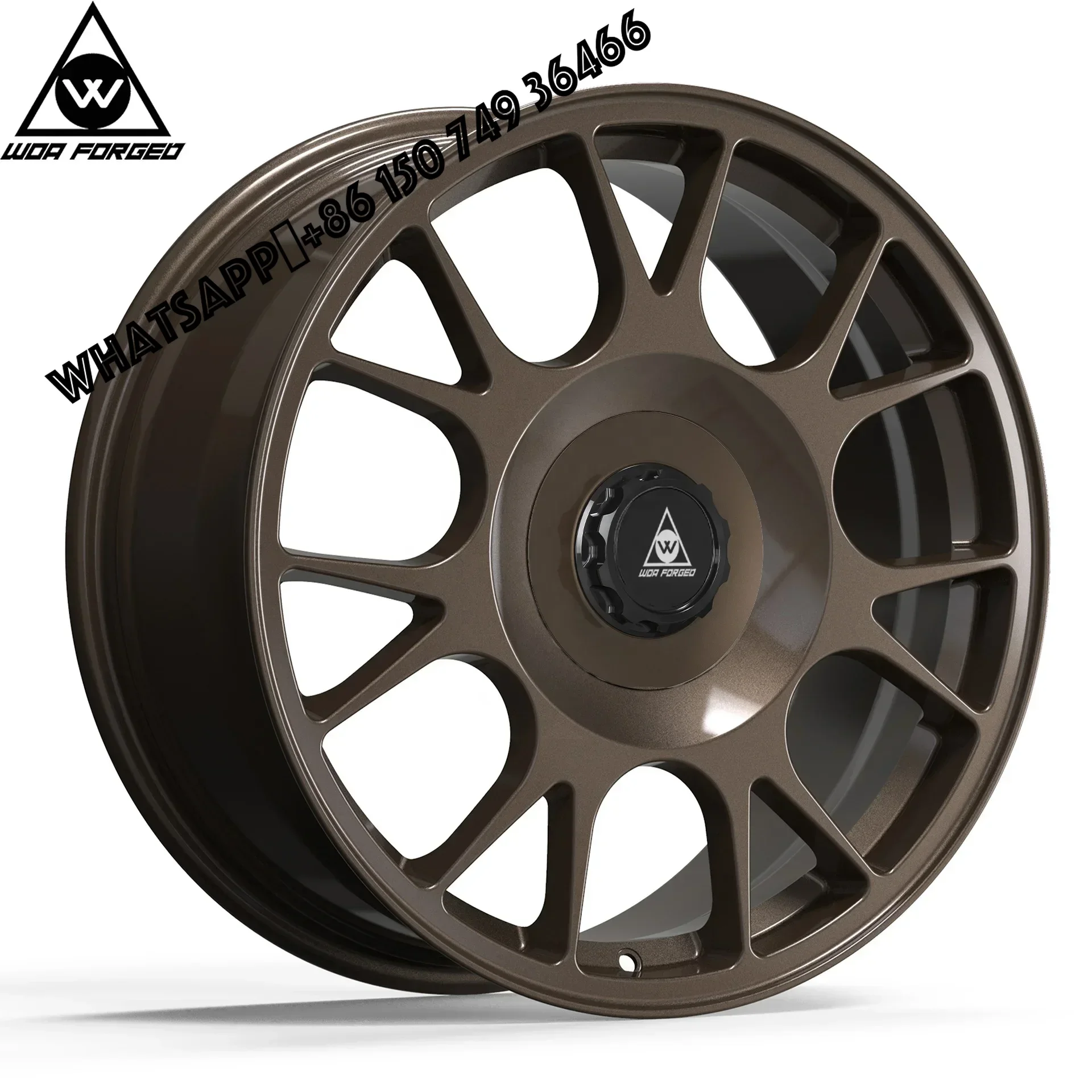 6061-T6 WOA FORGED Forged Car Rim Custom Matte Black Y Staggered 7 Double Spokes 5x120 Gloss Rims 21 Inch Forged Wheels