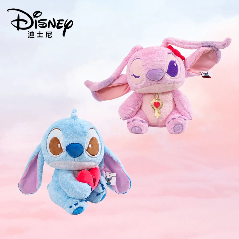 ディズニーステッチエンジェルバックパックペンダントぬいぐるみ漫画かわいい人形キーリングスロー枕子供のおもちゃのギフト