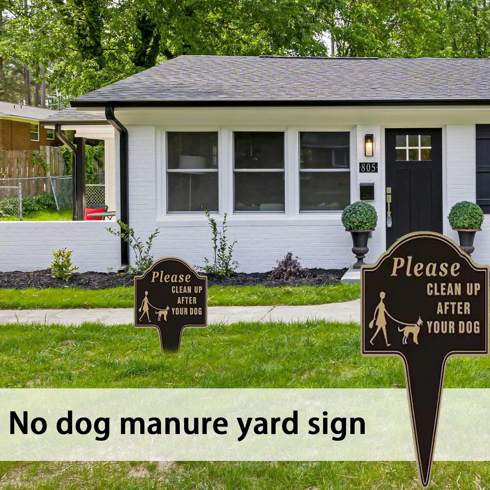 Large No Peeing Dog Sign, Dog Stake For Yard Pick Up After Your Dog Sign, No Dogs Peeing, No Dog Poop Signs For Yard