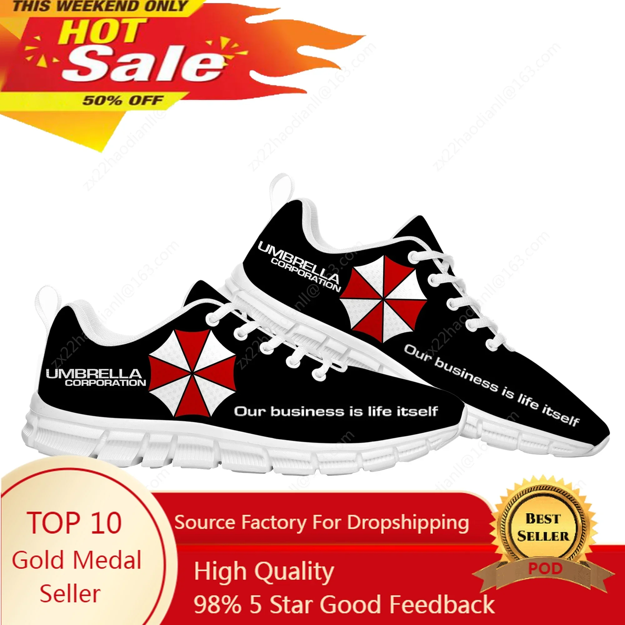 

U-Umbrella Corporation Sports Shoes Mens Womens Teenager Kids Children Sneakers Zombie Horror Movie Casual Sneaker Custom Shoes