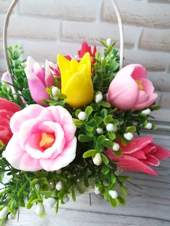 Tulip Flower Soap Molds, Handmade Craft Decoration, Silicone Candle Molds, Chocolate Fondant Mould, HC0017