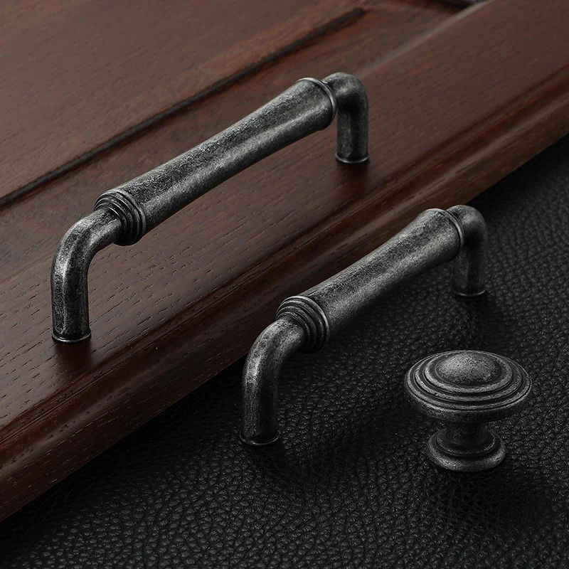 YM Retro Kitchen Door Handles Dressers Closet Cabinet Vintage Handle Knobs Furniture Hardware Cupboard Antique Cupboard Pulls