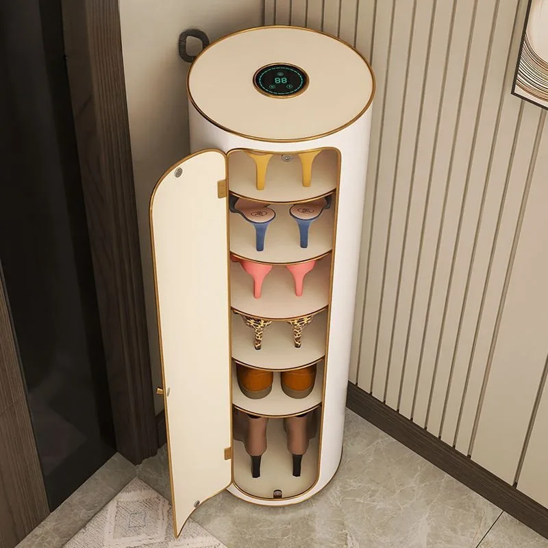 

Intelligent disinfection rotary cabinet storage home door entrance shoe rack simple round shoe cabinet creative vertical space s