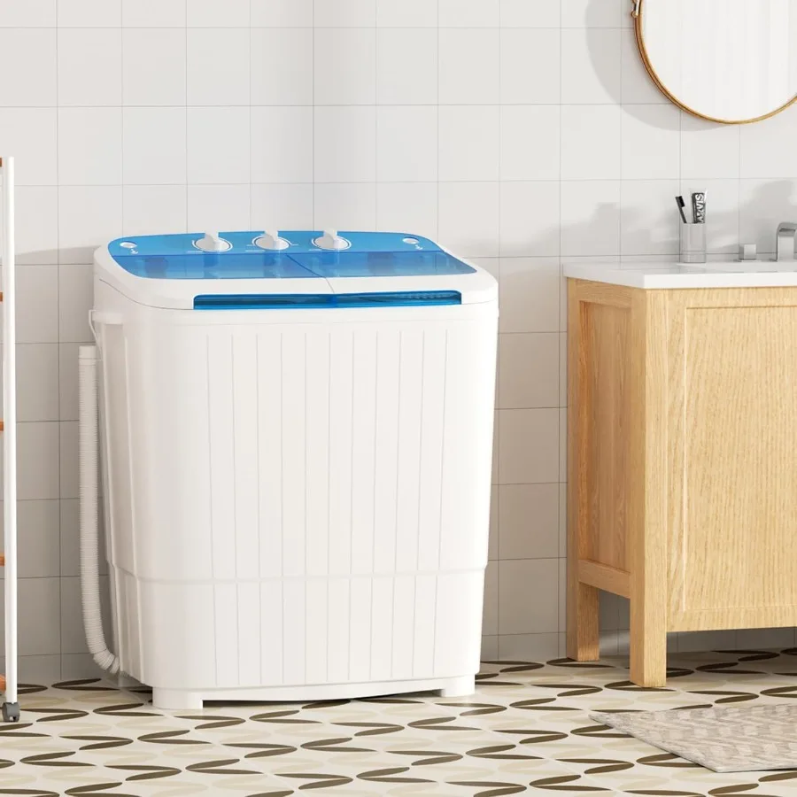 Compact Portable Washing Machine 17.6lbs with Spin Dryer Function for Camping Apartments Dorms College Rooms RV Living and Deli