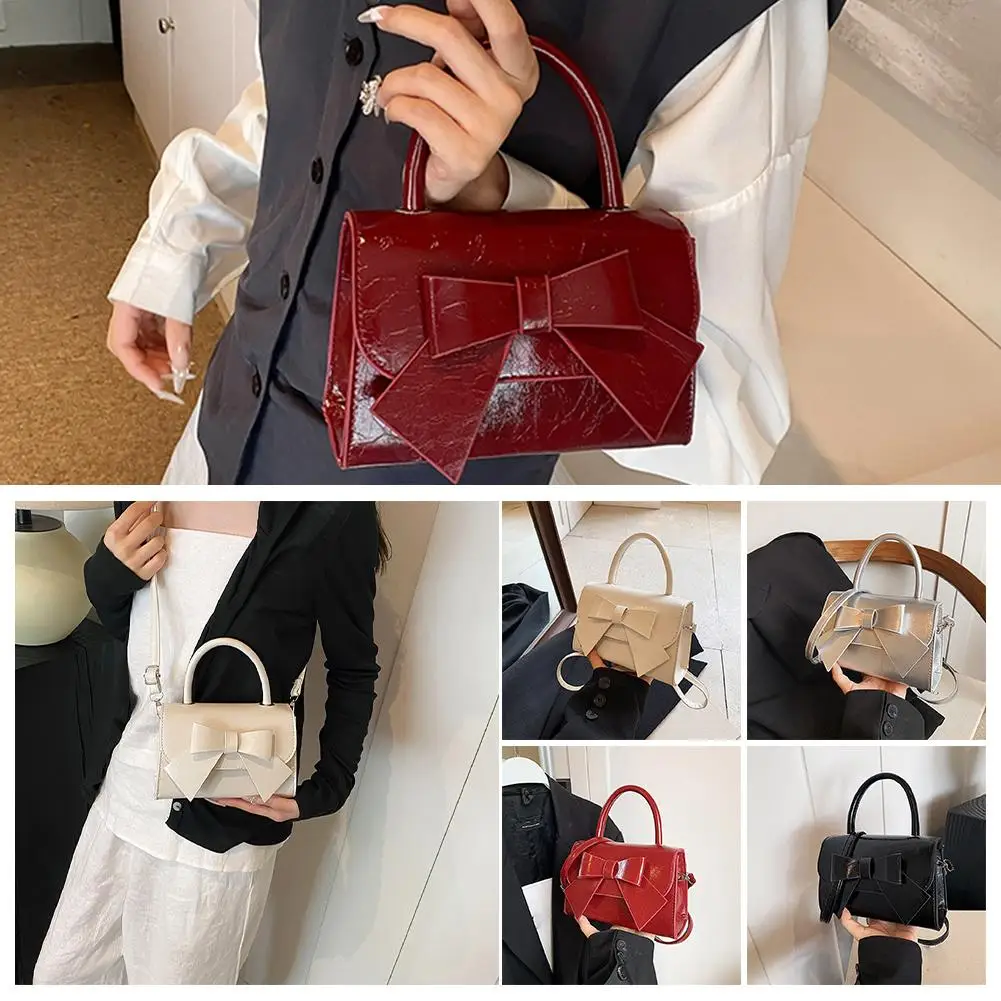 2024 Retro Women's Shoulder Bag 4 Color Fashionable Color Solid Magnetic Small Bag Suction Square Hand-held Crossbody Bag R2f0