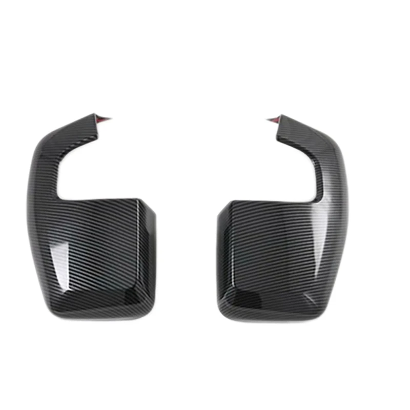 Car Carbon Rear View Rearview Side Glass Mirror Cover Trim Side Mirror Caps for Ford Transit 2017 Tourneo Custom 2016