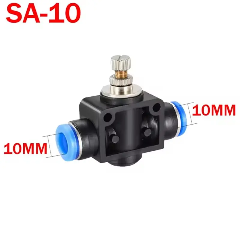 AB34-2PCS SA Throttle Valve Air Control Valve 6Mm 8Mm 10Mm Pipe Water Hose Pneumatic Manual Valve Push In Connector