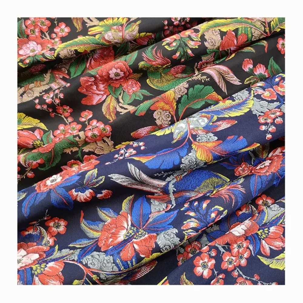 

Brocade Jacquard Fabric Spring Autumn Dress Windbreaker Suit Clothing Cloth Diy European Brand Fashion Design Sewing Wholesale